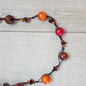 Stunning Wooden Beads Chunky Artisan Necklace